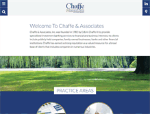 Tablet Screenshot of chaffe-associates.com